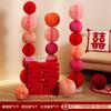 Set de Decoración para Habitación de Boda para Hombres y Mujeres, Habitación de Casa Nueva, Pared de Fondo para Dormitorio, Sala de Estar, Columna de Bola de Panal, Decoración de Boda