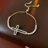 Pulsera Geométrica de Zirconia de Lujo de Gama Alta para Mujer, Moderna y Versátil, Joyería de Pulsera Popular Transfronteriza, Joyería al por Mayor de Yiwu