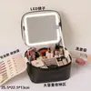 Bolsa de Maquillaje con Luz, Gran Capacidad, Compartimentos Divididos, Almacenamiento Portátil, con Espejo, Estuche de Viaje para Maquillador Profesional, Caja de Maquillaje