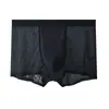 Fábrica de Roupas Íntimas Respiráveis de Seda Gelo Ultrafina Customização em Pequenos Lotes Roupa Íntima Transfronteiriça Cueca Boxer Alta Elasticidade Roupa Íntima Sexy de Verão