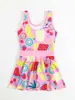 Transfronterizo 2026 Nuevo Estilo Europeo y Americano para Niñas Traje de Baño Lindo con Lazo Traje de Baño para Aguas Termales Traje de Baño de una Pieza Estilo Falda para Niños
