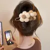 Pinza de Pato de Felpa para Otoño Temprano Pinza Grande para el Cabello Pinza Trasera para el Cabello de Mujer Pinza de Una Sola Palabra de Alta Gama Pinza de Tiburón Accesorios para el Cabello