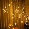 Luzes de Estrela LED, Luzes de Cortina, Montagem de Cena, Decoração Festiva Romântica, Quarto, Luzes de Atmosfera de Natal, Luzes Coloridas