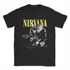 2026 Camiseta Estampada Rock-Nirvana Kurt Cobain Música Rock Masculina Algodão Manga Curta Gola Redonda