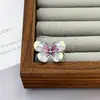 Anillo de Mariposa Colorido Esmaltado Francés Nicho Exquisito Anillo Vintage Fresco Temperamento de Hada Anillo Abierto para Índice