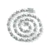 Moda Europeia e Americana 6mm Zircônia Estrela Corrente de Tênis Colar Masculino Cobre Banho de Ouro Zircônia Hip Hop Pulseira de Personalidade em estoque atacado