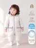 Macacão de Neve de Inverno para Bebê 2026 90 Penas de Pato Branco Jaqueta de Penas para Meninas com Capuz Roupa Externa Espessa para Carregar Bebê Macacão Roupas de Engatinhar
