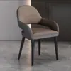 Cadeira de Jantar de Luxo Leve, Mesa e Cadeiras de Jantar de Couro Confortáveis para Lazer em Casa, Restaurante Nórdico, Cadeira de Negociação Simples Moderna para Hotel