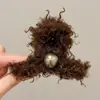 Pinza de Garra de Peluche de Dibujos Animados Dulce para Mujer Pinza para el Cabello de la Parte Posterior de la Cabeza Estilo Coreano Exquisita Pinza de Tiburón Pinza para Moño Pinza de Pelo