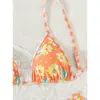 2026 Nuevo Modelo Bikini Traje de Baño de Dos Piezas para Mujer con Estampado Doble Correa en el Hombro Traje de Baño al por Mayor Estilo Sujetador Francés