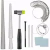 Juego de Medidores de Anillos Uk/Us de Aluminio Tallas Us 0-13 Medición de Tamaño de Dedo para Joyería