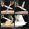 Nuevo cuchillo de exterior pluma mágica cuchillo recto pequeño cuchillo de supervivencia en la naturaleza cuchillo anti-cuerpo todo en uno quilla cuchillo de frutas para el hogar
