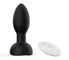 Directo de fábrica, tapón anal negro con forma de rosa, giratorio y retorcible, hecho a medida, con vibración controlada por aplicación, para uso adulto y auto-placer