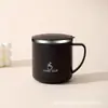 Caneca de Aço Inoxidável 304 para Café com Tampa para Homens e Mulheres, Copo de Bebida Doméstico com Aparência Sofisticada, Caneca Térmica de Escritório