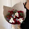 Novo papel de borra de café com textura artesanal, papel de embalagem para arranjos florais feitos à mão, materiais DIY para floriculturas