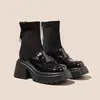 Botines Slim Martin con Aumento de Altura de 7 cm para Mujer Verano 2026 Nuevo Estilo Británico Plataforma Suela Suave Para Personas Bajas Cómodos