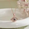 Colares Europeus e Americanos de Cem Línguas Transfronteiriços para Mulheres Olho de Diabo Diamante Azul Pingente de Diamante Joias Amazon Colar