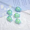 Contas de Vidro Pintadas à Mão Peixe Onda do Mar Fofo Acessórios Pingente para Pulseira Colar DIY em Estoque com Envio em 48 Horas