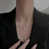 Collar de Gota de Agua con Circonita Geométrica para Mujer, Estilo Ins, Sencillo y Etéreo, Cadena para Clavícula Lágrimas de Belleza, Moderno y Elegante
