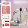 Removedor eléctrico de uñas transfronterizo, pulidor de uñas recargable y portátil, conveniente para que los principiantes quiten esmalte de uñas, viene con una cabeza pulidora