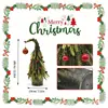 Nuevo producto transfronterizo: Adorno de Árbol de Navidad de Escritorio con Cuello Torcido, Frutos Rojos y Bolas de Colores, Árbol de Navidad Pequeño de Escritorio, Directo del Fabricante