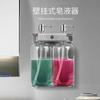 Dispensador de líquido manual de doble cabezal de acero inoxidable hotel de un solo cabezal aleación de aluminio jabón para colgar en la pared tres cabezales caja de líquido para baño dispensador de jabón