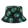 Novo Chapéu de Pescador Estilo Moda Europeia e Americana com Estampa de Folha de Bordo Chapéu de Sol Feminino para Viagens ao Ar Livre na Primavera e Outono Chapéu Balde Vestível de Dupla Face para Homens