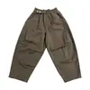 Pantalones largos para niño, nueva colección otoño 2026, pantalones rectos de pierna ancha estilo coreano para niños, pantalones de trabajo elegantes y versátiles para niños pequeños y niños pequeños