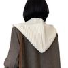 Gorro Pasamontañas Estilo Coreano para Mujer en Otoño e Invierno Gorro Cálido Engrosado y Bufanda para Cuello Doble Propósito Protección para los Oídos Gorro de Punto