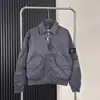 Chaqueta de béisbol estilo workwear japonés Cross-Border Stone Chaqueta con cuello vuelto vintage americano para hombre Otoño e Invierno