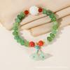Nuevo Pulsera de Cristal con Cuentas de Ábaco Estilo Chino para Mujer, Pulsera de Loto de Jade Blanco, Joyería Fresca Cultural y Creativa, Popular para Venta en Puestos, Wholesale