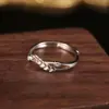 Anillo de espiga de trigo para mujer, estilo pastoral, lujo ligero, anillo de moda para el dedo índice, diseño de nicho, elegante, ajustable, anillo versátil