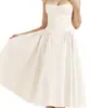 Vestido strapless de estilo europeo y americano de Amazon, vestido tipo camisola sexy rojo que ciñe la cintura para mujer, nuevo en stock, se envía en 24 horas