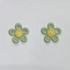 Dulces Coloridos Bordados de Encaje Flor de Cinco Pétalos Accesorios para Coleta de Bebé Estilo Mismo de TikTok Accesorios de Diadema Elástica
