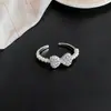 Anel de Pérola com Laço Banhado a Ouro 18K Real Doce Fresco Fashionável Simples Anel Nicho Sensação de Alto Padrão Joia de Mão