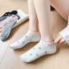 Calcetines de Verano para Mujer, Calcetas Invisibles que No se Resbalan, Etiqueta de Tela de Estrella, Calcetines Cortos para Mujer, Algodón Absorbente de Sudor, Transpirables, Calcetines de Moda Tendencia al por Mayor