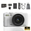 Cámara Mirrorless 5K Transfronteriza para Estudiantes, Cámara Digital DSLR Retro con Pantalla abatible, Cámara de Entrada CMOS para Viajes Campus