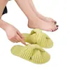 Pantuflas Cruzadas Planas sin Cierre, Estilo Nuevo para Todas las Estaciones, Lindo Diseño de Mariposa, Pantuflas Cómodas de Algodón y Lino con Suela Suave para Niñas, Adecuadas para Uso en Casa