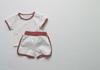 Trajes Deportivos Casuales Cortos de Moda Estilo Coreano para Bebés y Niños Pequeños, Conjunto Sencillo de Dos Piezas Estilo Verano para Niños y Niñas