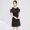2413508-2024 Verão Nanyou Indústria Pesada Broca de Unha Vestido Off-Shoulder Elegante Socialite Feminino Novo Feminino