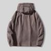 Chamarra de polar con capucha para hombre, talla extra, forrada de polar para invierno