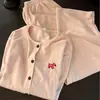 Nova coleção outono e inverno feminina: conjunto de pijama de fleece canelado com gola redonda, fofo e quente, estilo coreano, popular online, duas peças para ficar em casa