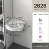 Lavabo de Pared para Uso Doméstico, Juego de Lavabo para Baño en Balcón, Soporte Triangular Simple de Cerámica para Apartamentos Pequeños