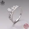 Anillo de Corona Elegante y Soñador Aiful S925 Plata de Ley Chapado en Platino Versátil Regalo de Moda para Novia Anillo de Mujer al por Mayor