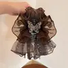 Novo prendedor de cabelo triângulo de tecido 2026, presilha tubarão estampa de leopardo retrô, prendedor de cabelo volumoso para a parte de trás da cabeça, acessório de cabelo fofo