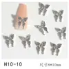 Nova Arte de Unhas Tendência Borboleta Acessórios Dourados Luxo Leve Tridimensional Versátil Laço Metal Folha de Ouro Decoração de Unhas