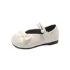 Zapatos de Princesa para Niñas Primavera y Otoño Nuevos Lazo Suela Suave Zapatos de Cuero Zapatos Mary Jane para Niños Zapatos de Vestir para Niñas Pequeñas Zapatos de una Sola Pieza
