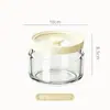 Fiambrera de vidrio de borosilicato alto para trabajadores de oficina, fiambrera apta para microondas, recipiente especial, contenedor de almacenamiento de alimentos, caja de comida con tapa y compartimentos