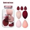 Esponjas de Maquillaje de Exportación Seleccionadas Cuidadosamente, Set de 7 Piezas de Huevo de Belleza en Lata, Esponja de Maquillaje Botella a la Deriva, Grande Mini