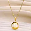 Colar de Titânio Aço com Concha Branca Estrela Lua Estilo Simples Fresco Transfronteiriço Corrente Clavícula Borboleta Ouro 18k Moda Feminina